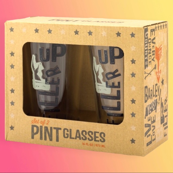 Kohl’s Set Of 2 Beer Pint Glasses - Picture 2 of 5